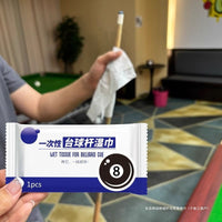 Disposable Billiard Cue Cleaning Wipes - No-Rinse Snooker Pool Cue Stain Remover Wipes for Billiard Halls