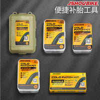 Bicycle Tire Repair Kit for Mountain Bikes and Electric Bikes - Portable Puncture Repair Tool Set with Patches and Glue
