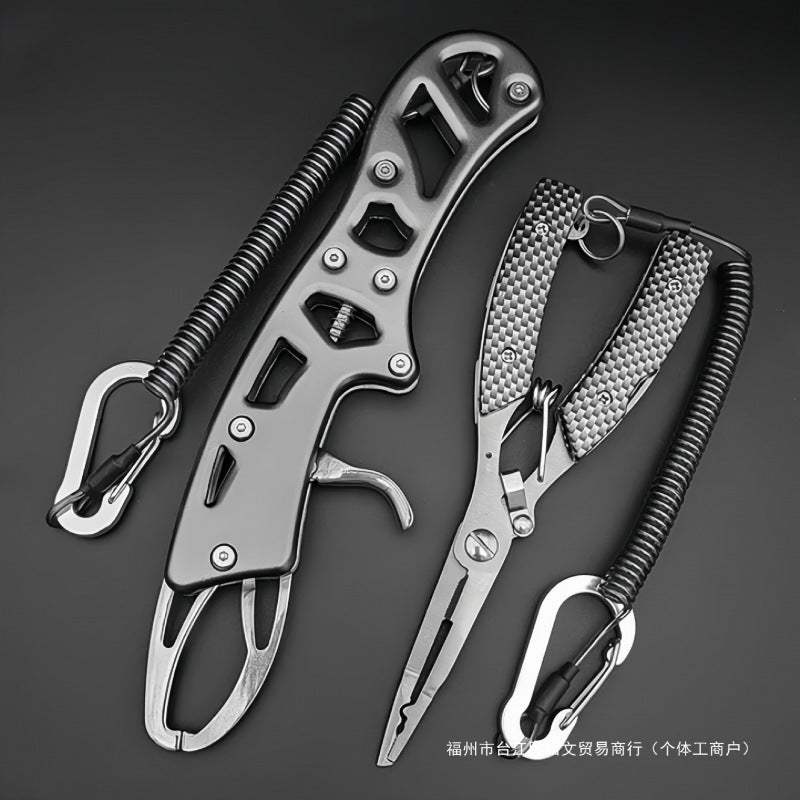 Multi-functional Stainless Steel Fishing Pliers Set Fish Gripper Line Cutter Fishing Tackle