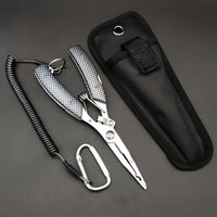 Multi-functional Stainless Steel Fishing Pliers Set Fish Gripper Line Cutter Fishing Tackle