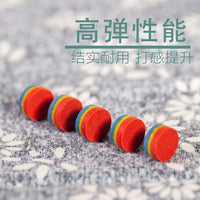 Meilin Rainbow Multi-Layer Leather Billiard Cue Tip for Chinese Eight Ball and Nine Ball Pool Cues