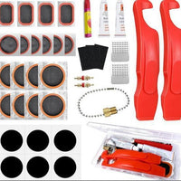 Bicycle Tire Repair Kit with Glueless Patches and Pry Bars for Mountain and Road Bikes