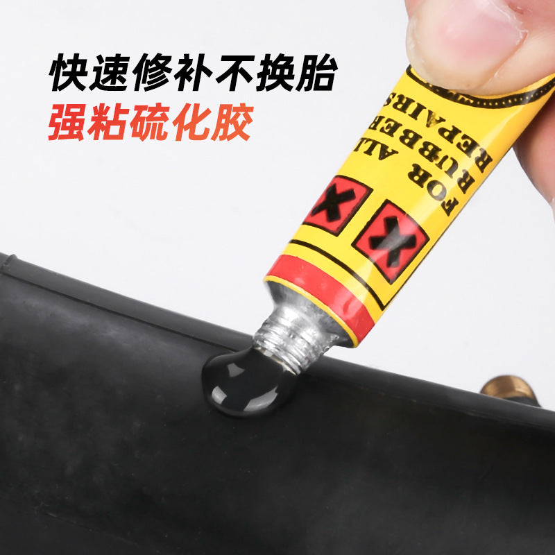 Bicycle Tire Repair Kit with Glueless Patches, Lever, and Puncture Repair Tools