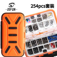 254-Piece Lure Fishing Accessories Kit with Hooks Texas Rig Sea Fishing Rock Fishing Tackle Box