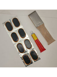 Bicycle Tire Puncture Repair Kit - Glueless Patches, Inner Tube Fix Tool Set, Portable