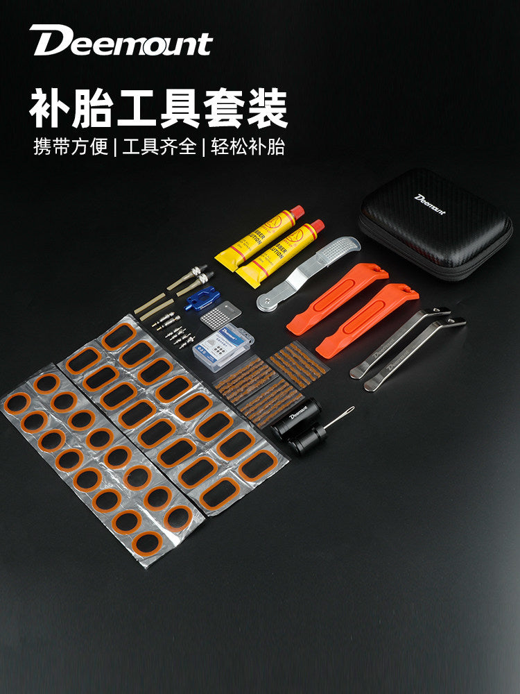 Bicycle Tire Repair Kit Patch Set for Road and Mountain Bikes with Glue