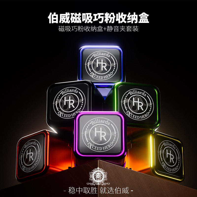 Billiard Aluminum Alloy Magnetic Chalk Holder for Snooker Pool Cues - Compatible with O'Min, HR, Mezz, LP