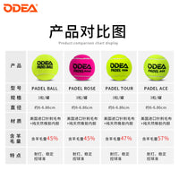 Odear Padel Tennis Balls High Elasticity Durable Training Balls for Competition