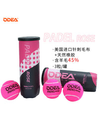 ODEA PADELROSE Pink Padel Tennis Balls - High Elasticity, Durable for Match and Training
