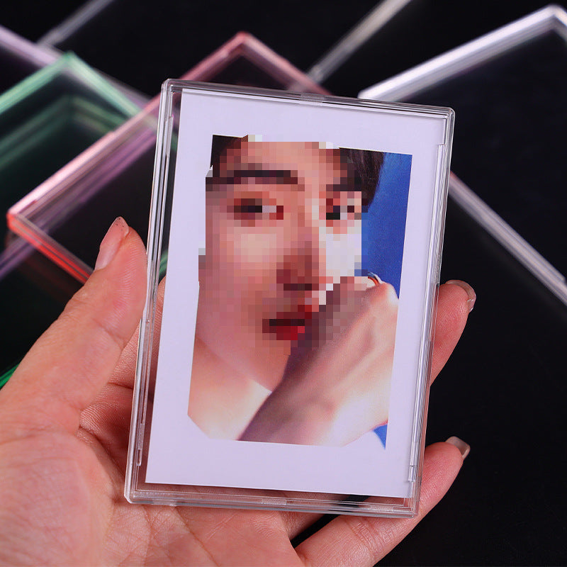Transparent Magnetic Card Holder for Collectible Star Cards - UV Protection Display Case for Student Cards