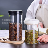 High Borosilicate Glass Vacuum Sealed Jar Kitchen Food Storage Container Coffee Tea Canister