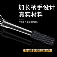 Stainless Steel Tile Rake Leveling Tool for Tilers and Masons, Floor Tile Auxiliary Soil Loosening Rake