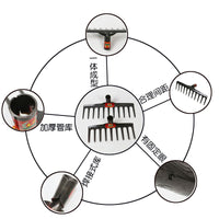 9-Tooth Manganese Steel Rake for Gardening and Agricultural Use - Leaf Rake, Soil Preparation Tool