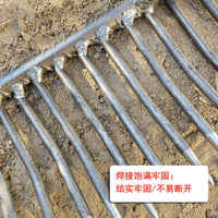 Garden Rake Heavy Duty Iron Rake for Loosening Soil and Planting Vegetables