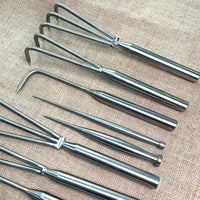Stainless Steel Hand Rake Cultivator Hoe Garden Tool for Potted Plants and Gardening