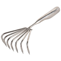 Stainless Steel Integrated Rake for Beachcombing and Gardening - Durable Hand Tool