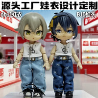 OB11 Doll Clothes Denim Jeans and Top for GSC 1/12 BJD YMY Dolls