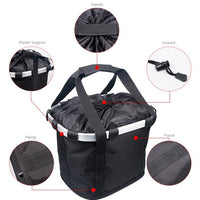 Foldable Bicycle Basket Aluminum Alloy Front Bag for Folding Bikes Cycling Mountain Bike Accessories