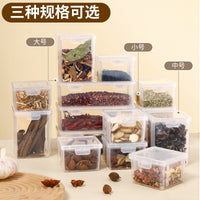 Spice Storage Box with Divided Compartments, Flip-Top Sealed Container for Kitchen Home Use, Star Anise, Cinnamon, Dried Chili