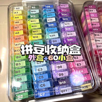 Transparent Square Storage Box for Perler Beads, Jewelry, Nail Art, and Small Items - Portable Organizer for Crafts and Display