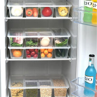 Plastic Kitchen Food Storage Container with Lid Refrigerator Organizer Transparent Desktop Dustproof Storage Box