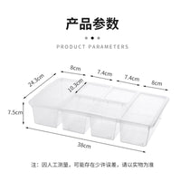 Plastic Kitchen Food Storage Container with Lid Refrigerator Organizer Transparent Desktop Dustproof Storage Box