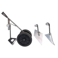New 3-in-1 Multi-functional Double Wheel Assisted Weeding and Soil Loosening Hoe, Ditching Hoe, Land Reclamation Flat Hoe, Triangle Plow