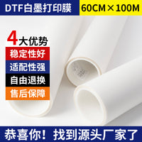 DTF Cold Peel Single-Sided PET Transfer Film for White Ink Printing - 30cm/60cm