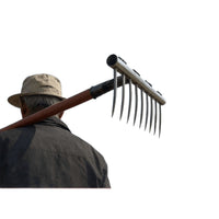 New Garden Rake Cultivator Tool Household Nail Rake Agricultural Soil Loosening Turning Iron Rake Extended