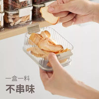 Multi-Compartment Glass Spice Jar with Airtight Seal for Kitchen Food Storage