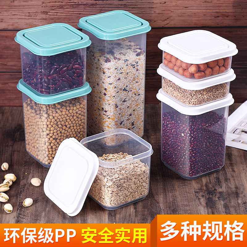 Multigrain Sealed Storage Container for Kitchen Refrigerator Plastic Scallion Ginger Garlic Fresh-keeping Box Tea Dry Food Grain Bean Organizer