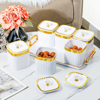 Spice Storage Box Food Grade Kitchen Seasoning Jar with Compartments for Star Anise Cinnamon Chili Pepper