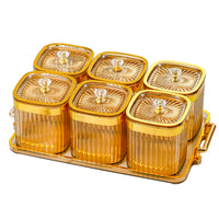 Spice Storage Box Food Grade Kitchen Seasoning Jar with Compartments for Star Anise Cinnamon Chili Pepper