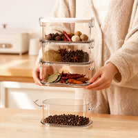 Stackable Spice Storage Box Kitchen Food Grade Seasoning Container with Lid for Pepper and Dried Spices
