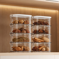 Stackable Spice Storage Box Kitchen Food Grade Seasoning Container with Lid for Pepper and Dried Spices
