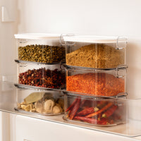Stackable Spice Storage Box Kitchen Food Grade Seasoning Container with Lid for Pepper and Dried Spices