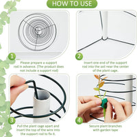 Climbing Plant Support Metal Trellis for Garden Spiral Vine Support Frame for Herbs and Flowers