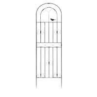 Wrought Iron Climbing Plant Trellis, Black Metal Garden Arch for Roses and Clematis, Outdoor Balcony Flower Support Frame