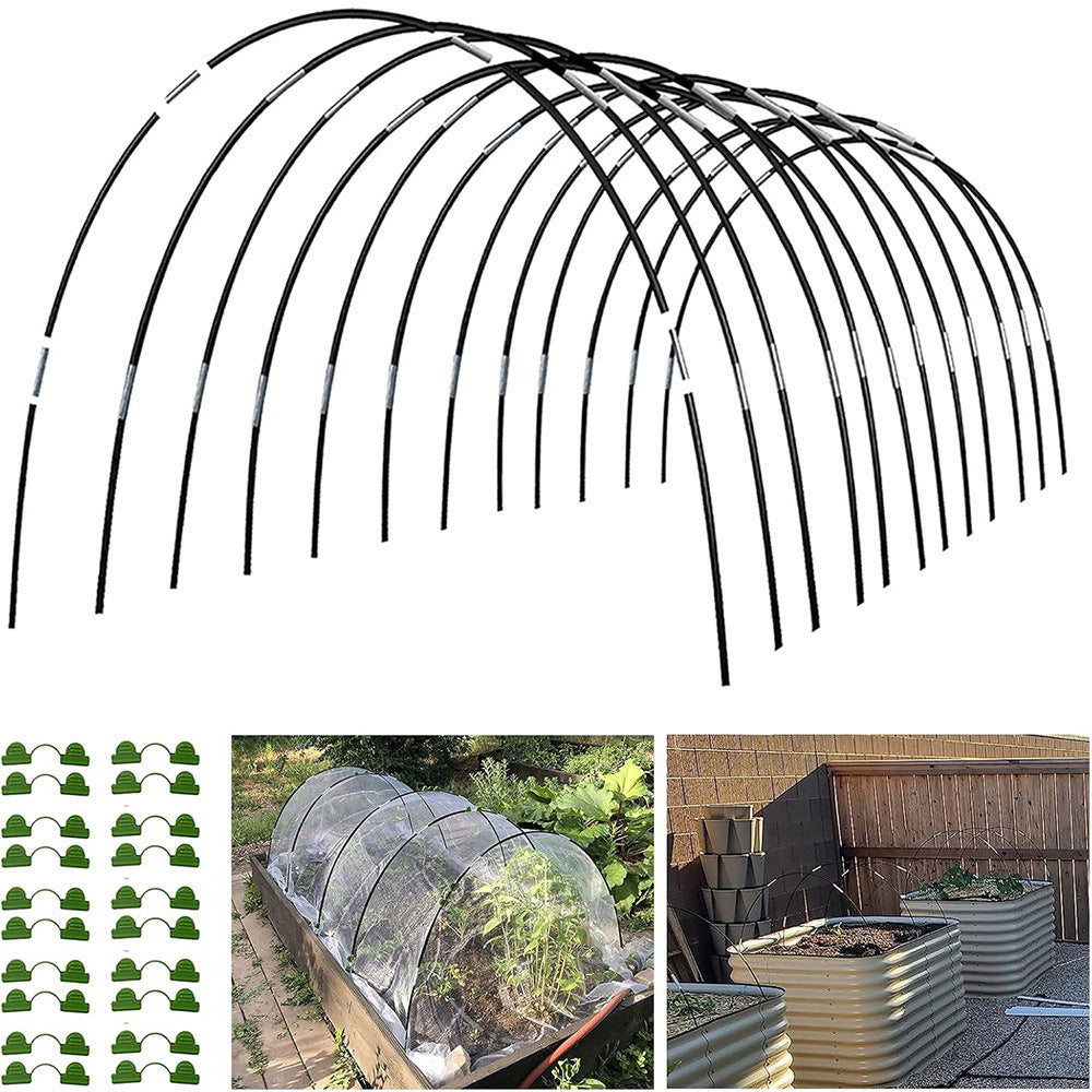 Garden Plant Greenhouse Hoop Grow Tunnel Anti-Bird Animal Protection Support Frame Set Plant Support Garden Stakes Kit