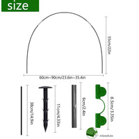 Garden Plant Greenhouse Hoop Grow Tunnel Anti-Bird Animal Protection Support Frame Set Plant Support Garden Stakes Kit