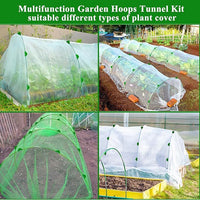 Garden Plant Greenhouse Hoop Grow Tunnel Anti-Bird Animal Protection Support Frame Set Plant Support Garden Stakes Kit