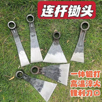 Hand-Forged Car Connecting Rod Hoe for Gardening, Root Digging, Bamboo Shoot Harvesting, Vegetable Planting, Soil Loosening, and Weeding