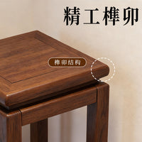 Wujin Wood New Chinese Solid Wood Flower Stand 2025 New Indoor Living Room Floor-standing Shelf Balcony Tall Plant Holder