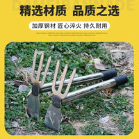 Garden Tool Hoe and Shovel Combo, Dual-Purpose Flat Hoe for Weeding, Digging, Planting, and Gardening