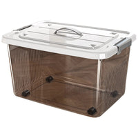 Thickened Transparent Storage Box with Handle and Lid for Home Clothes Toys Sundries Organizer