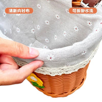 Electric Scooter Bicycle Front Storage Basket Woven Organizer for Motorcycles and Bikes, Universal Fit for Women