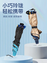 Foldable Head-Mounted Fishing Umbrella Hat for Outdoor Sun Protection, Large Double-Layer Portable Rain Umbrella