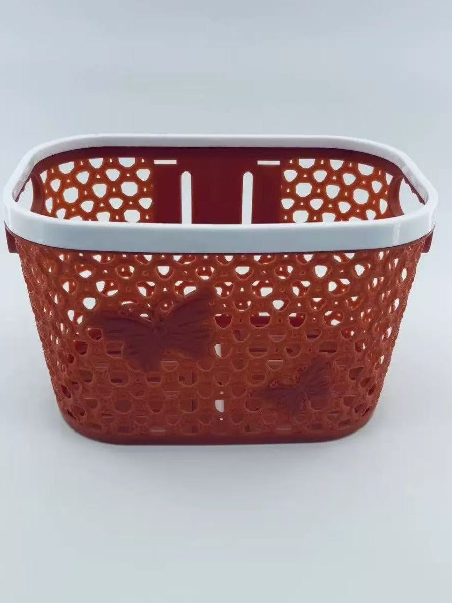 Children's Bicycle Front Basket, Thickened Plastic Princess Bike Basket for 12/14/16/18/20 Inch Bikes