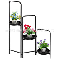 Nordic Simple Iron Art Flower Stand Multi-layer Foldable Floor-standing Plant Shelf for Living Room Balcony
