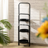 Nordic Simple Iron Art Flower Stand Multi-layer Foldable Floor-standing Plant Shelf for Living Room Balcony